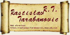 Rastislav Tarabanović vizit kartica